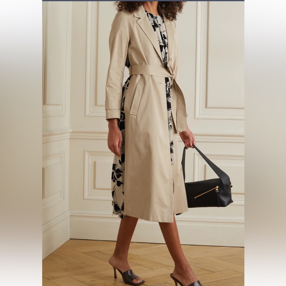 NWT | JASON WU DESIGN Collection Floral Chiffon Gabardine Spring NYC Trench Coat